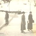 Skating group at Mürren Prisoner of War camp, Switzerland, 1916/1917, WWI