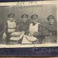 Aboard the SS Grampian, October 1916.  Newton is second from right.