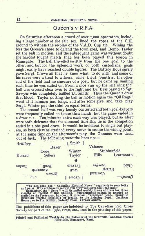 Canadian Hospital News, March 10, 1917, page 12.