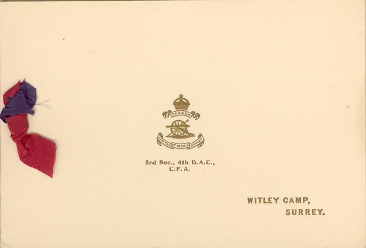 Christmas Card
December 1916
Cover