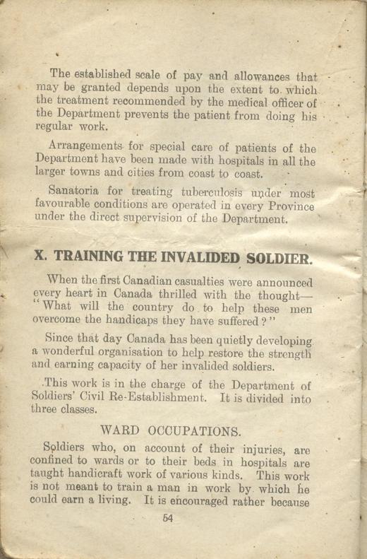 Returned Soldiers Handbook, nd, page 54