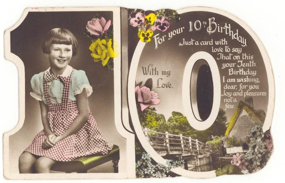 Birthday card, front.