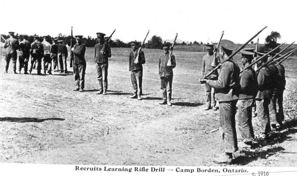 Rifle Drill at Camp Borden