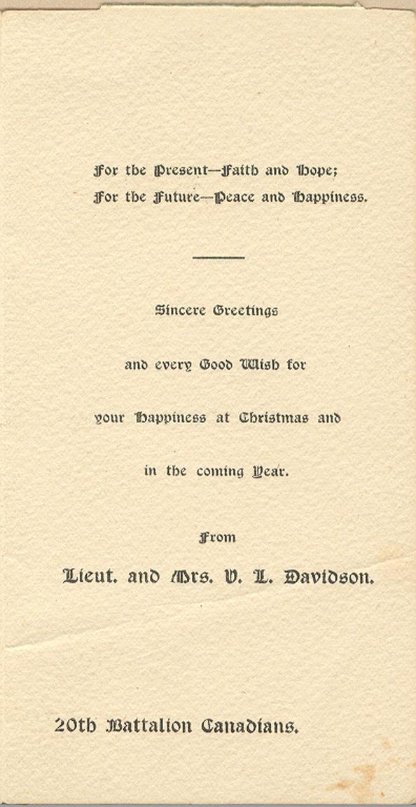 Christmas card inside