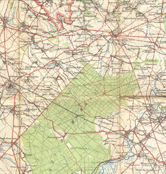 Map of Valenciennes Belgium
April 1916
Middle Right #2