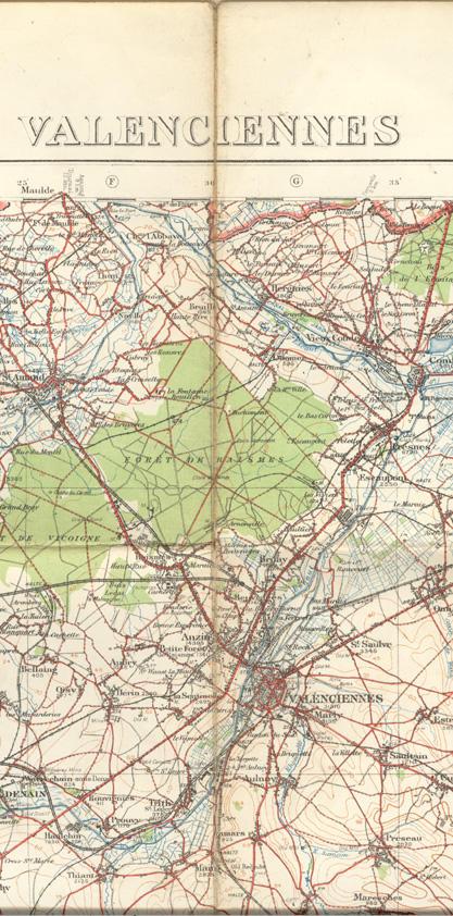 Map of Valenciennes Belgium
April 1916
Top Centre