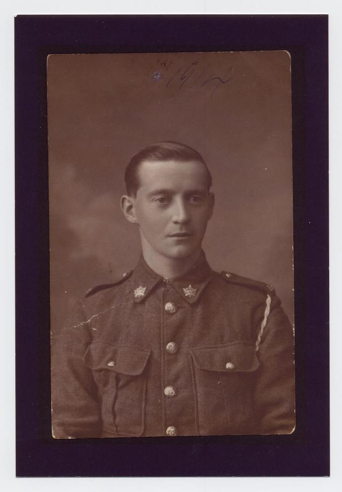 Pte. William McLeish in uniform, 1914, WWI